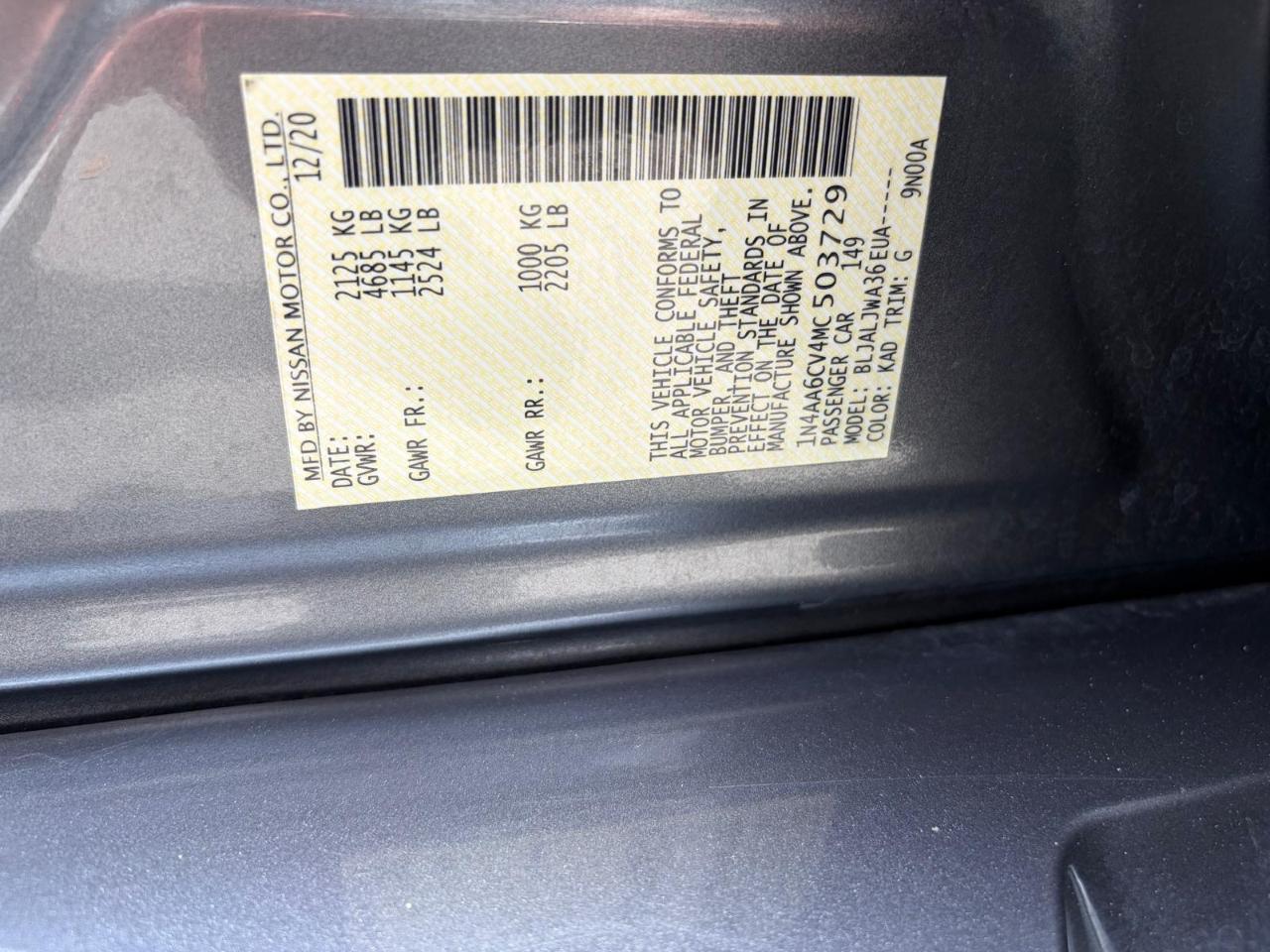 Nissan Maxima SV 3.5L 2021
