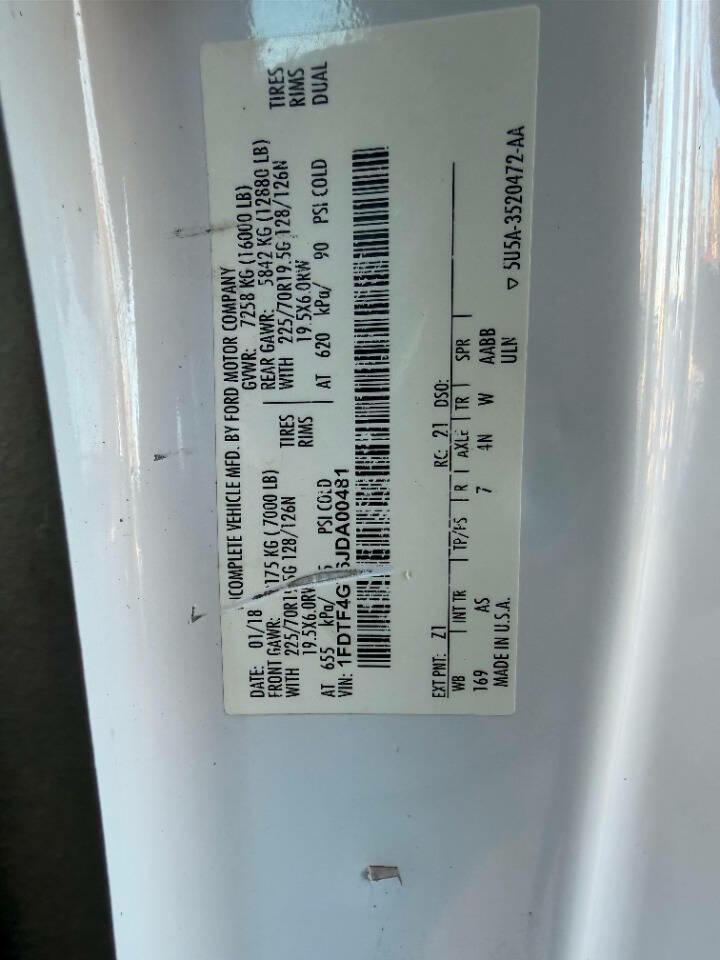 Ford F-450 SD Regular Cab DRW 2WD 2018