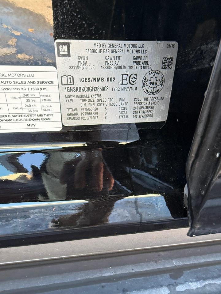 Chevrolet Tahoe LT 4WD 2016