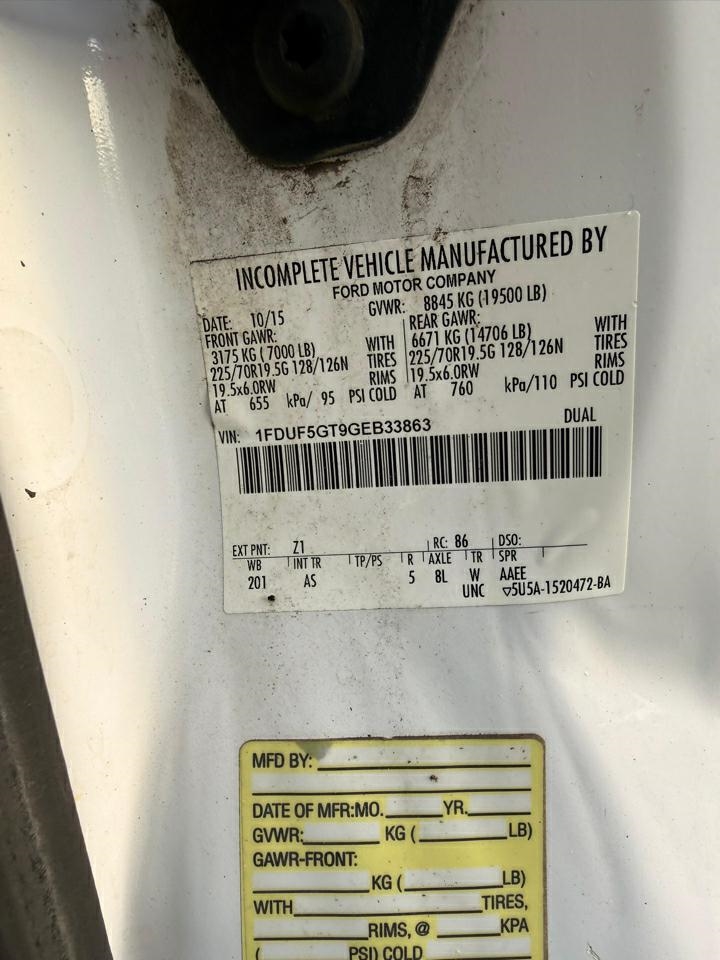 Ford F-550 Regular Cab DRW 2WD 2016