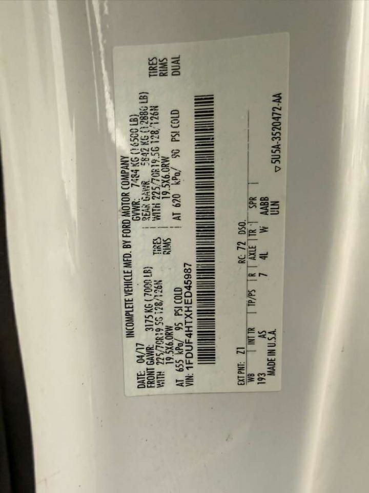 Ford F-450 SD Regular Cab DRW 4WD 2017