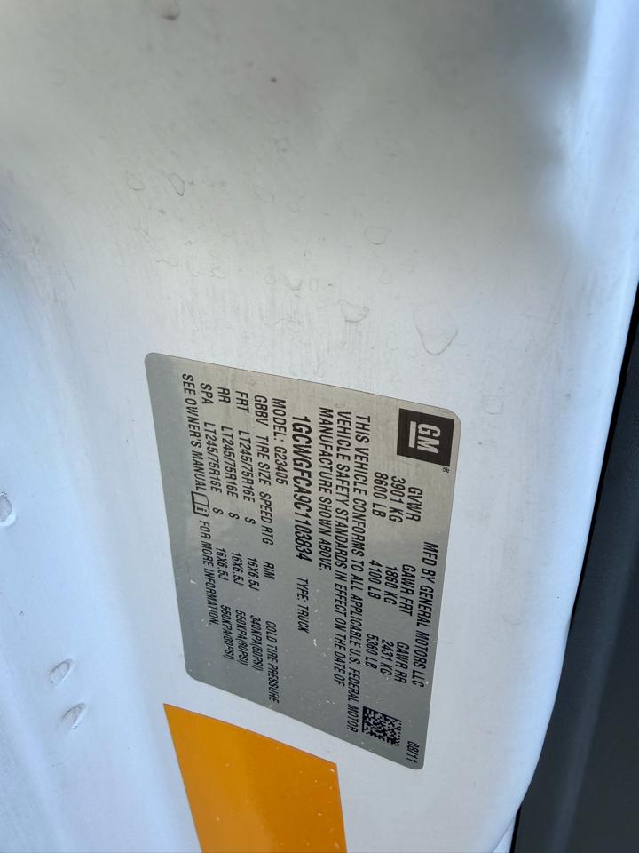 Chevrolet Express 2500 Cargo 2012