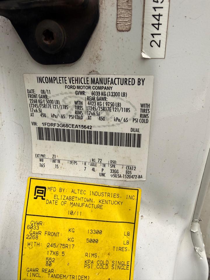 Ford F-350 SD XL DRW 2WD 2012