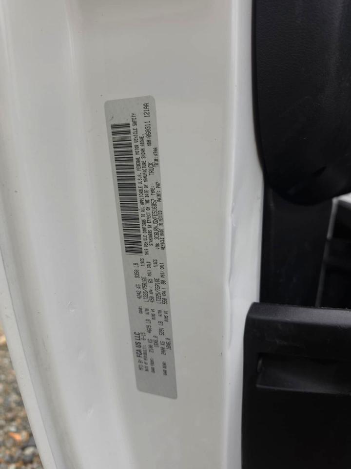 RAM Promaster 3500 High Roof Tradesman 159-in. WB Ext 2015