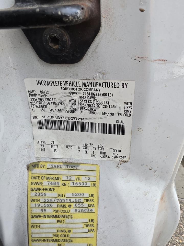 Ford F-450 SD Regular Cab DRW 2WD 2012