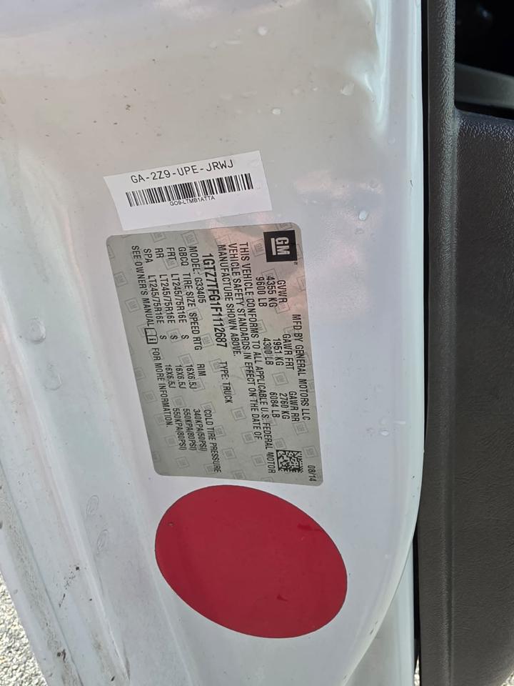 GMC Savana G3500 Cargo 2015