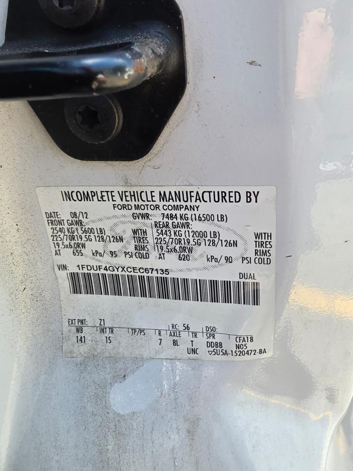 Ford F-450 SD Regular Cab DRW 2WD 2012