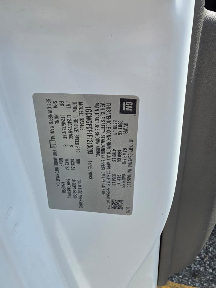 Chevrolet Express 2500 Cargo FFV 2015