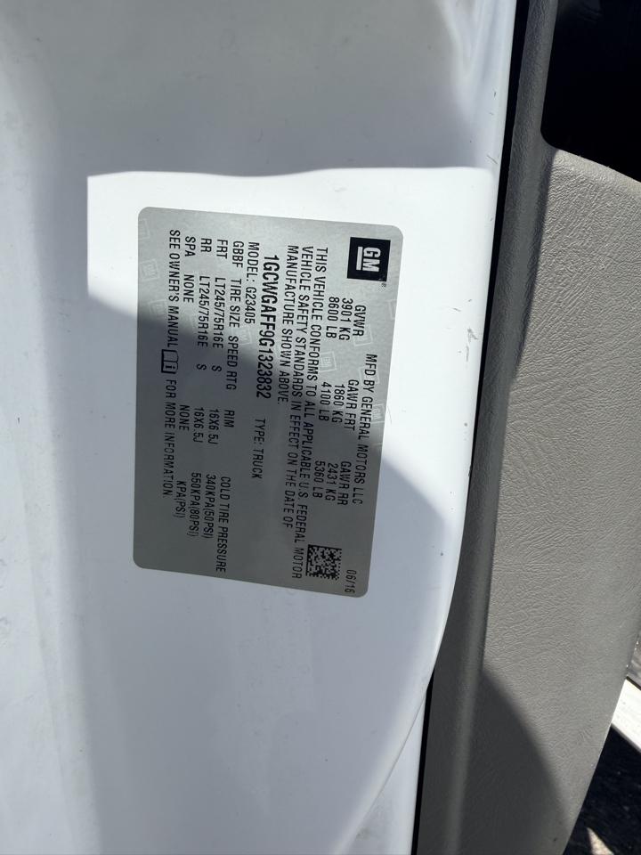 Chevrolet Express 2500 Cargo 2016
