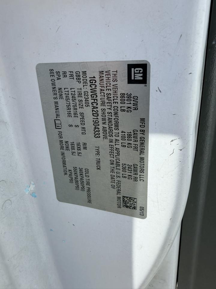 Chevrolet Express 2500 Cargo 2013