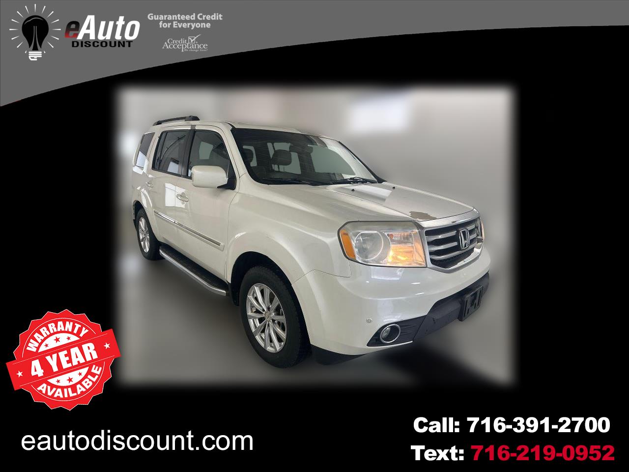 Honda Pilot Touring 4WD 5-Spd AT with DVD 2012