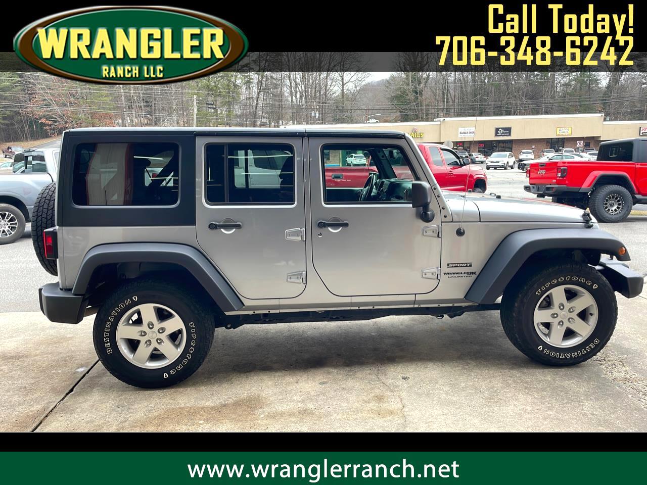 Used 2018 Jeep Wrangler JK Unlimited Sport 4WD for Sale in Cleveland GA  30528 The Wrangler Ranch