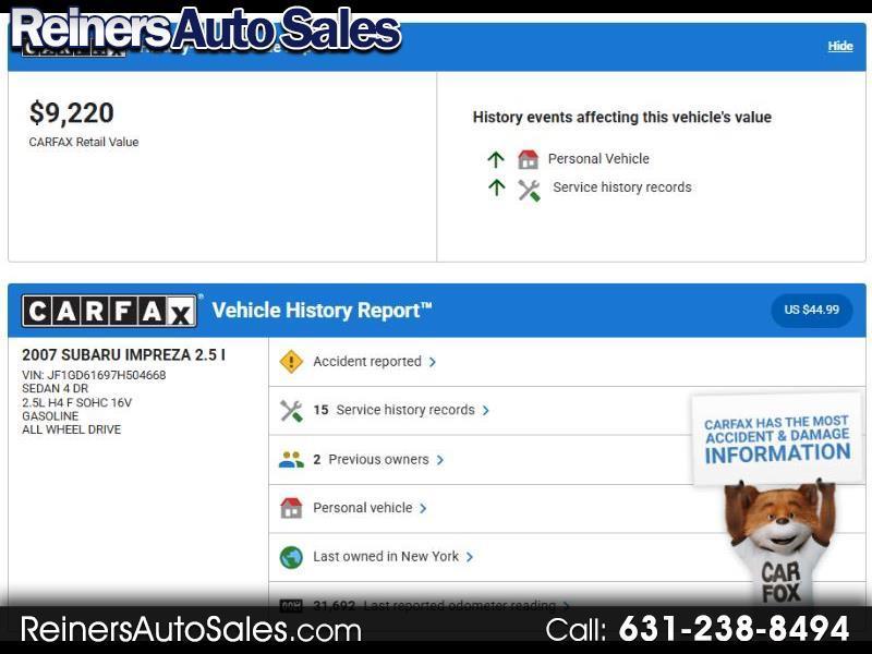 Subaru Impreza 2.5i 2007