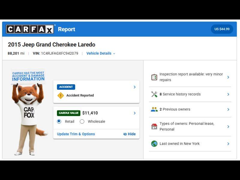 Jeep Grand Cherokee Laredo 4WD 2015