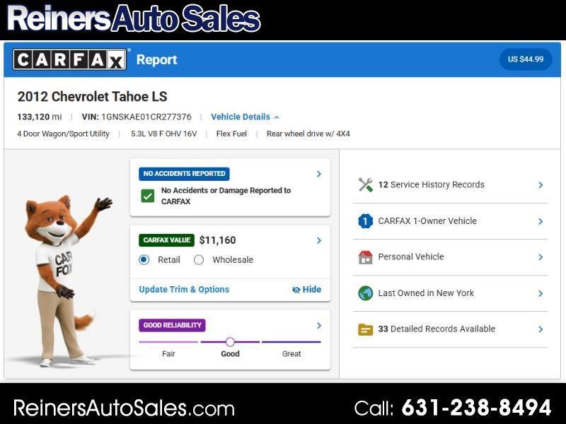 2012 Chevrolet Tahoe LS 4WD