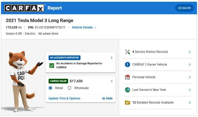 Tesla Model 3 Long Range 2021