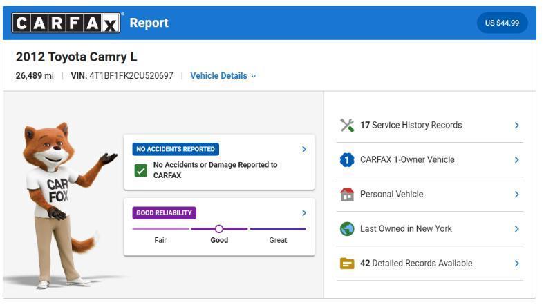 Toyota Camry L 2012