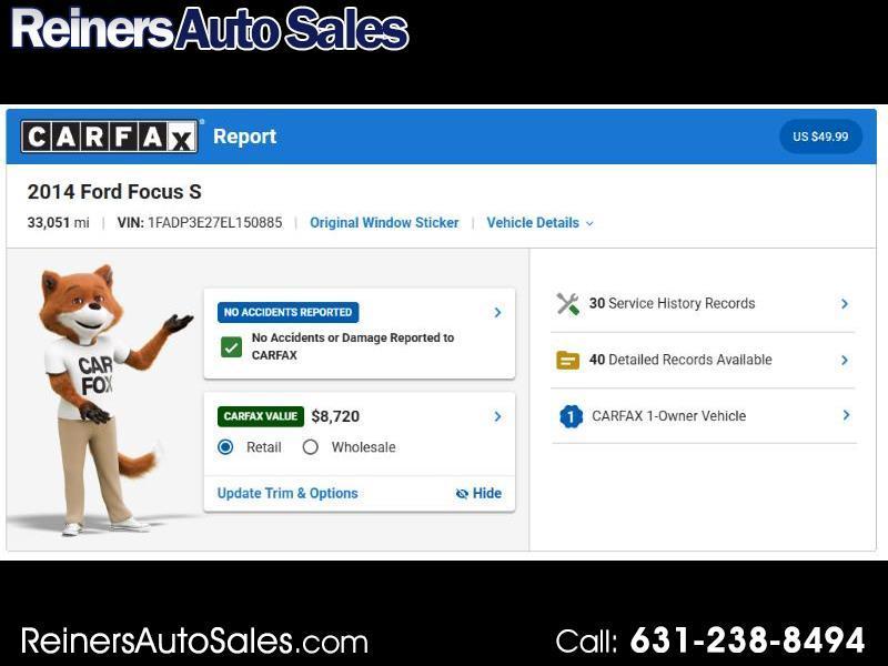 2014 Ford Focus S Sedan