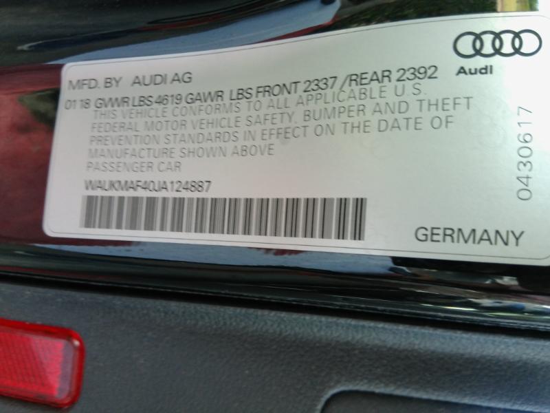 Audi A4 2.0T Premium Sedan 2018