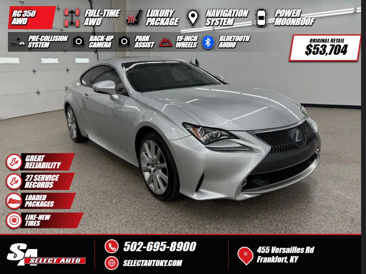 2015 Lexus RC 350 350 Luxury AWD