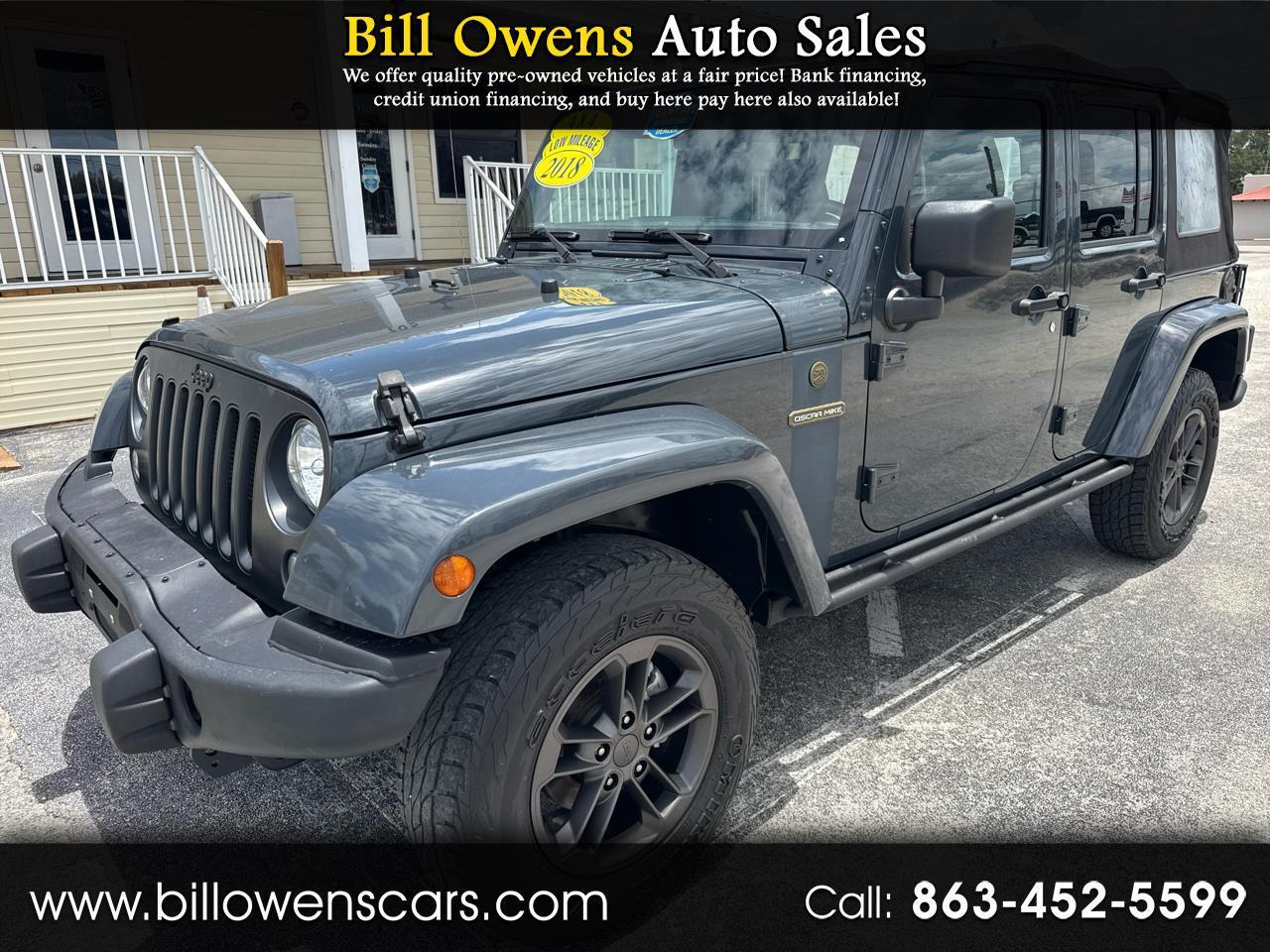 2018 Jeep Wrangler JK Unlimited Freedom Edition 4x4