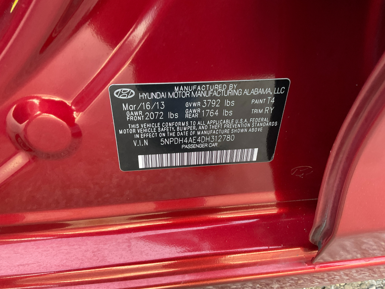 Hyundai Elantra Limited 2013