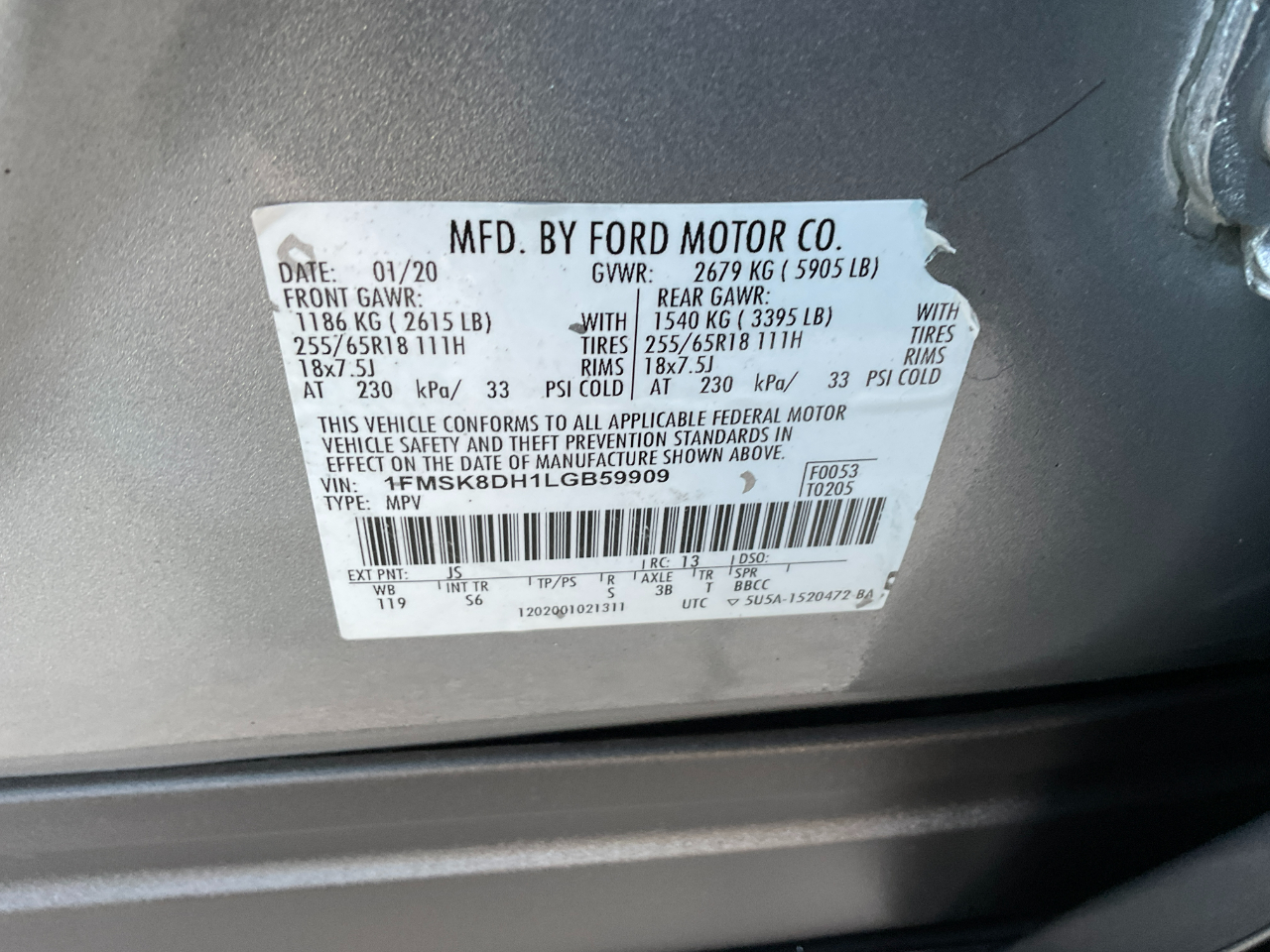 Ford Explorer XLT AWD 2020