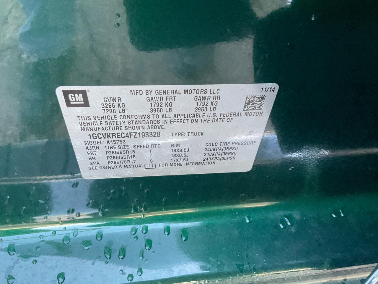 Chevrolet Silverado 1500 LT Double Cab 4WD 2015