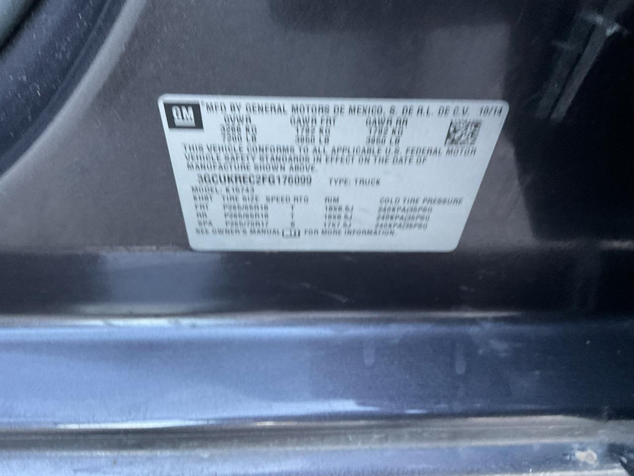 Chevrolet Silverado 1500 LT Crew Cab Long Box 4WD 2015