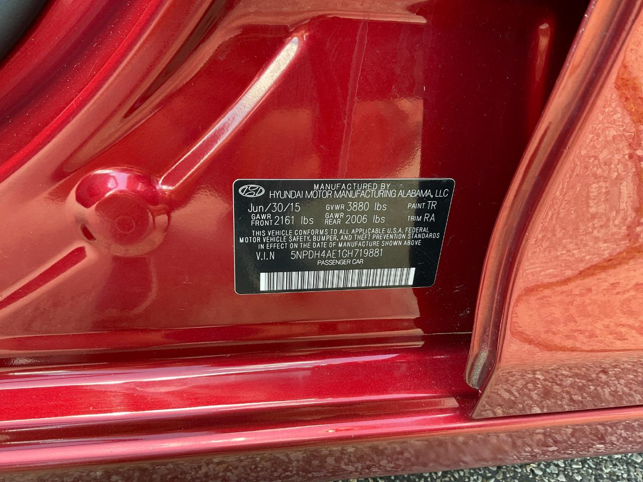 Hyundai Elantra SE 6AT 2016