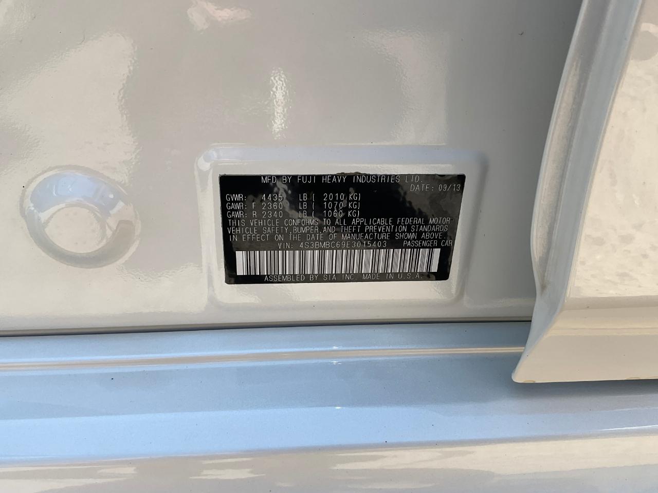Subaru Legacy 2.5i Premium 2014