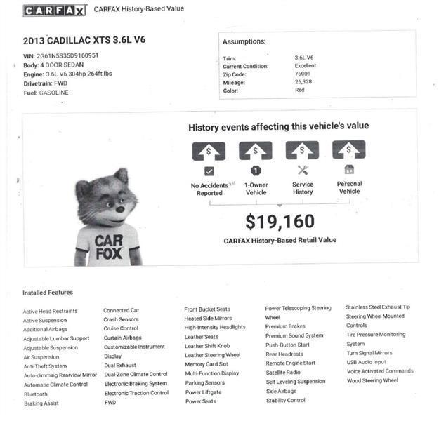 Cadillac XTS Base 2013