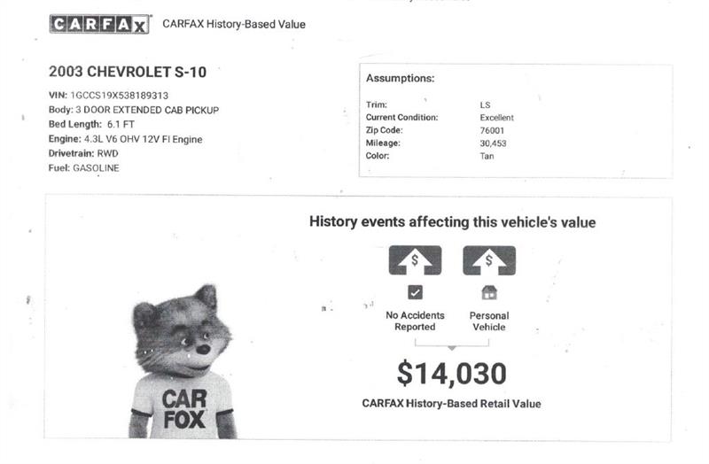 Chevrolet S10 Pickup LS Ext. Cab 2WD 2003