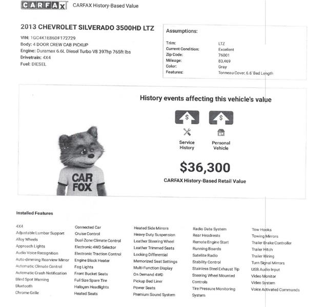 2013 Chevrolet Silverado 3500HD LTZ Crew Cab 4WD