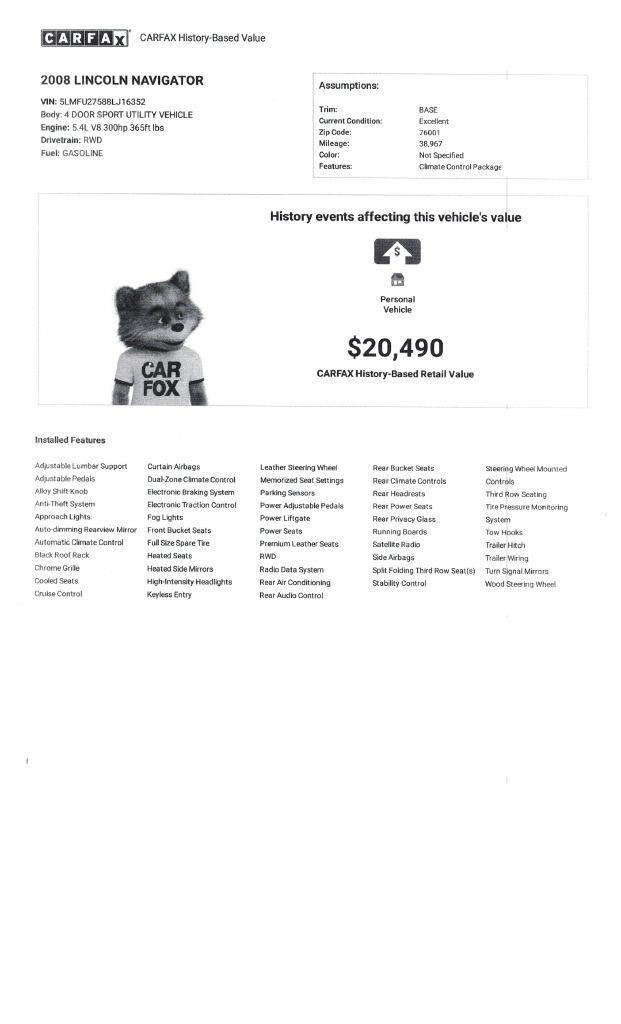 Lincoln Navigator 2WD 2008