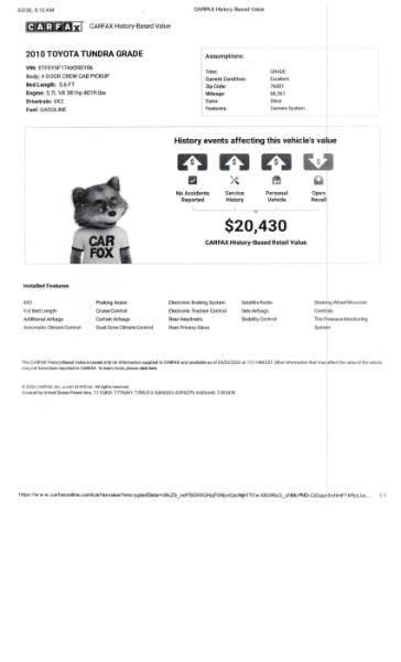 Toyota Tundra Tundra-Grade CrewMax 5.7L 2WD 2010