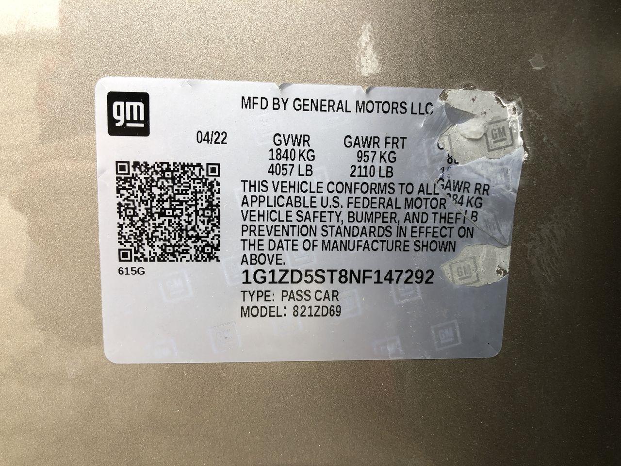 Chevrolet Malibu 4dr Sdn LT 2022