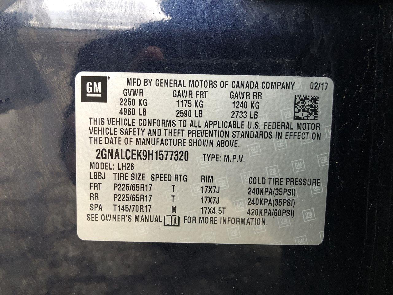 Chevrolet Equinox FWD 4dr LT w/1LT 2017