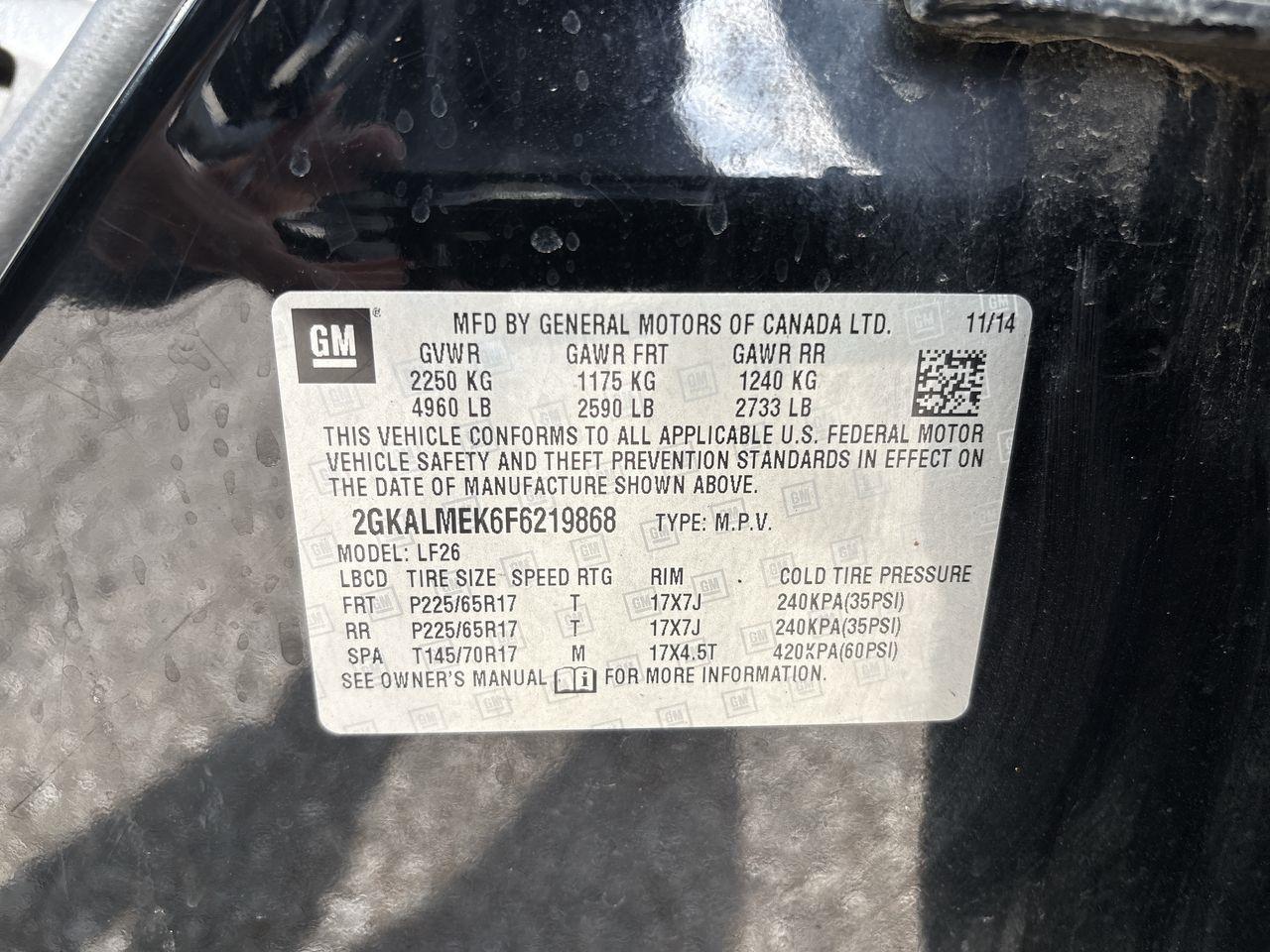 GMC Terrain FWD 4dr SLE w/SLE-1 2015