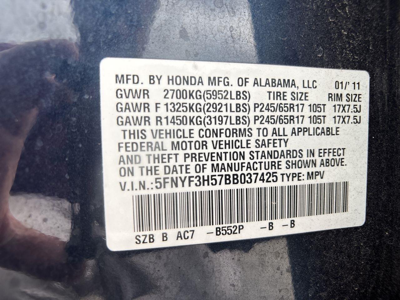 Honda Pilot 2WD 4dr EX-L 2011
