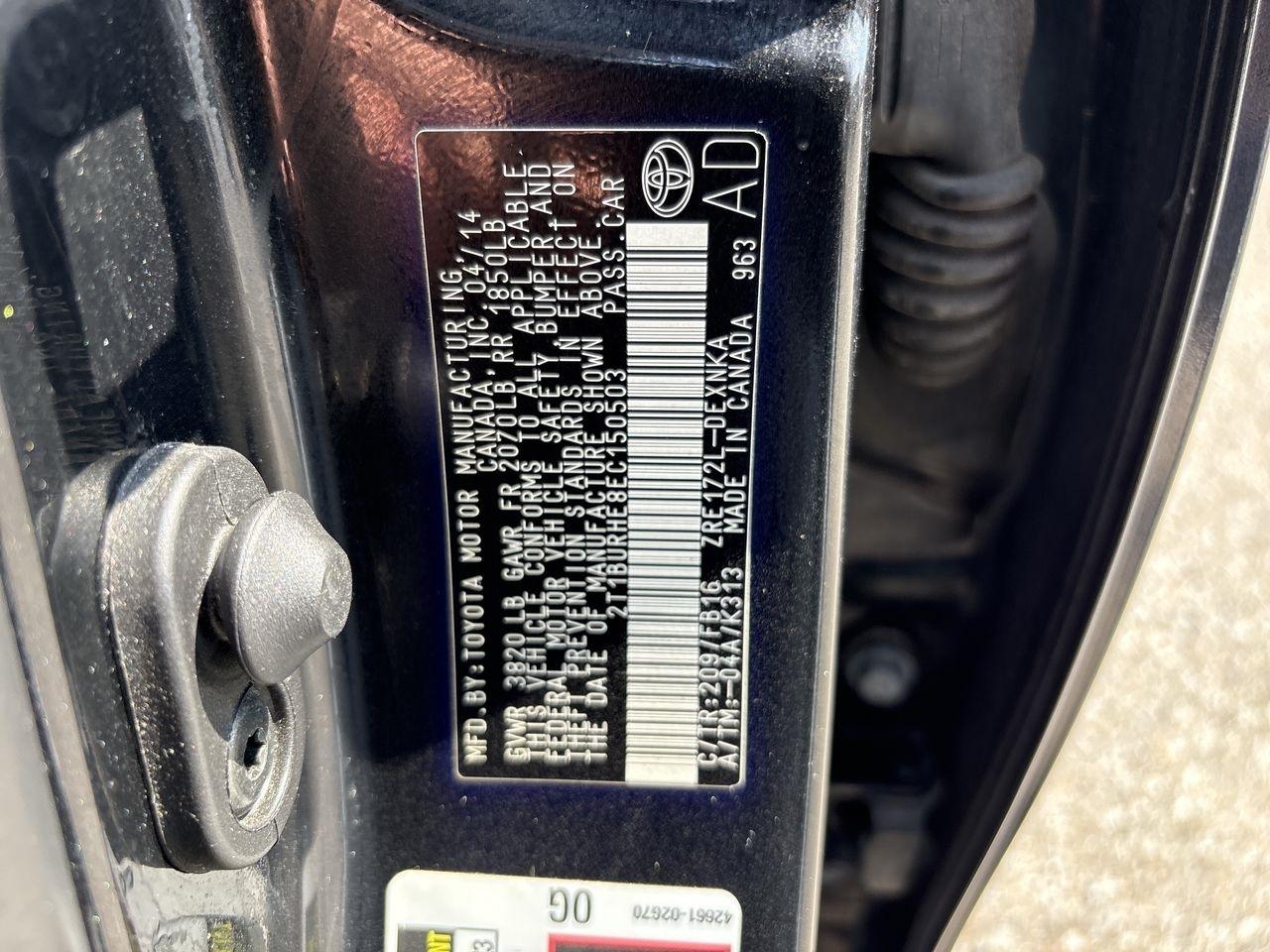 Toyota Corolla 4dr Sdn Man L (Natl) 2014