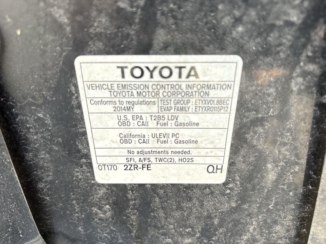 Toyota Corolla 4dr Sdn Man L (Natl) 2014