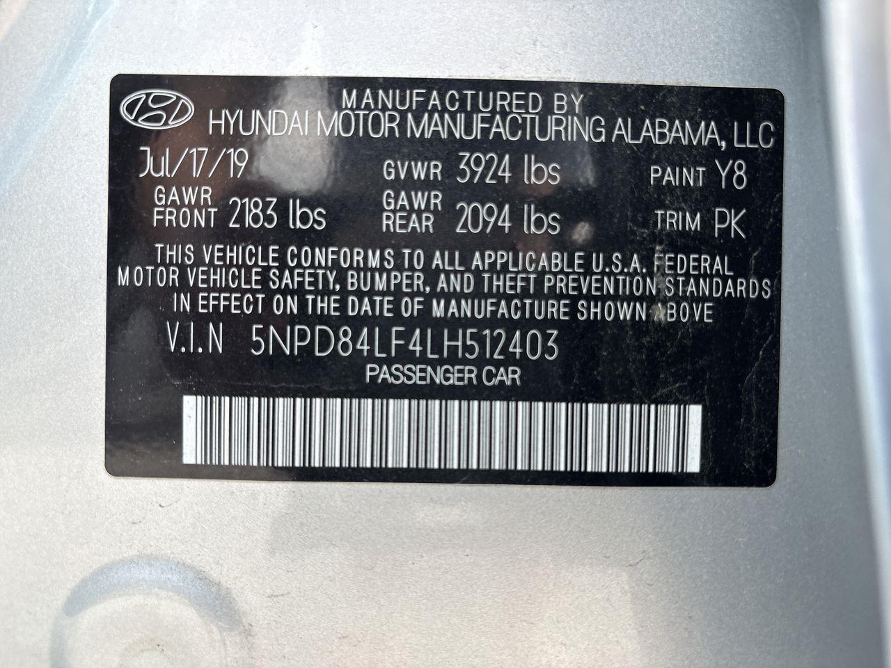 Hyundai Elantra SEL IVT 2020