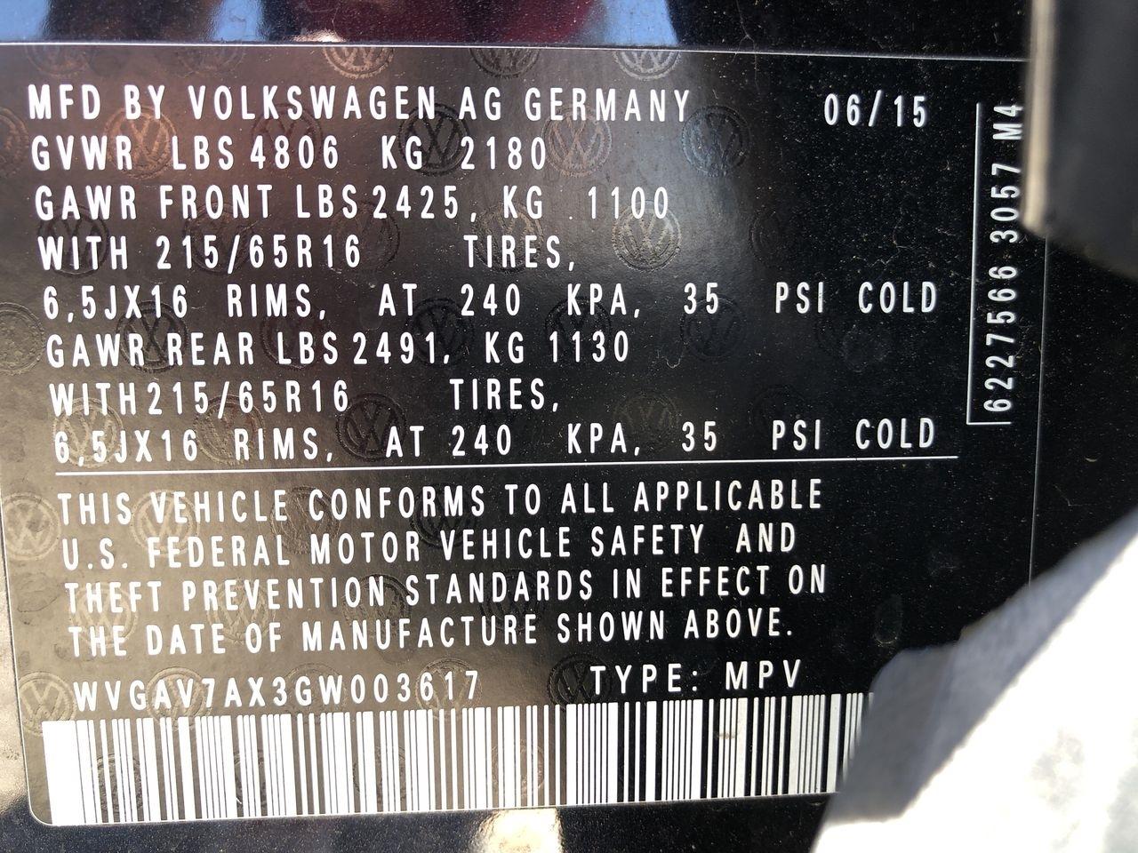 Volkswagen Tiguan 2WD 4dr Auto S 2016