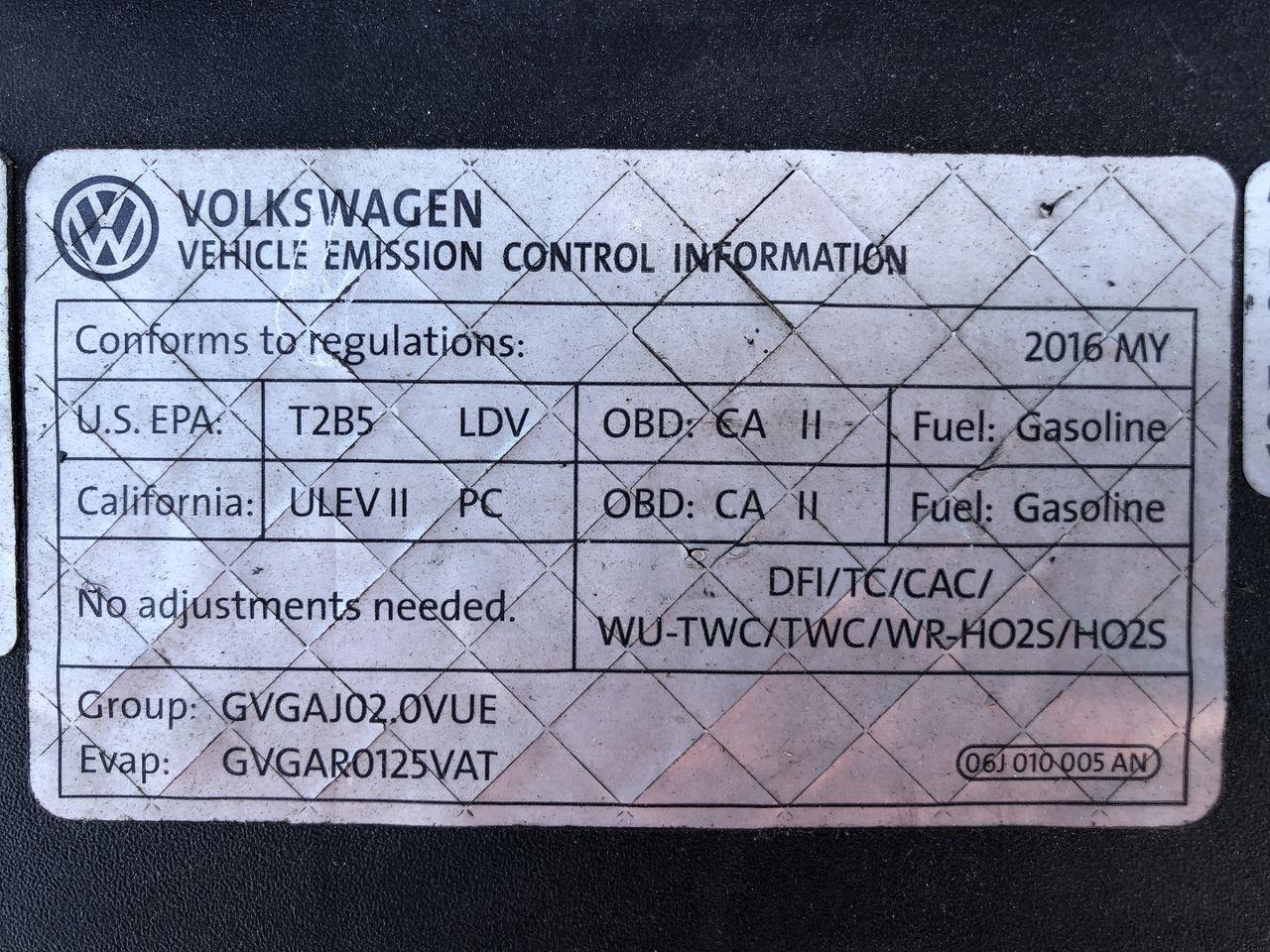 Volkswagen Tiguan 2WD 4dr Auto S 2016
