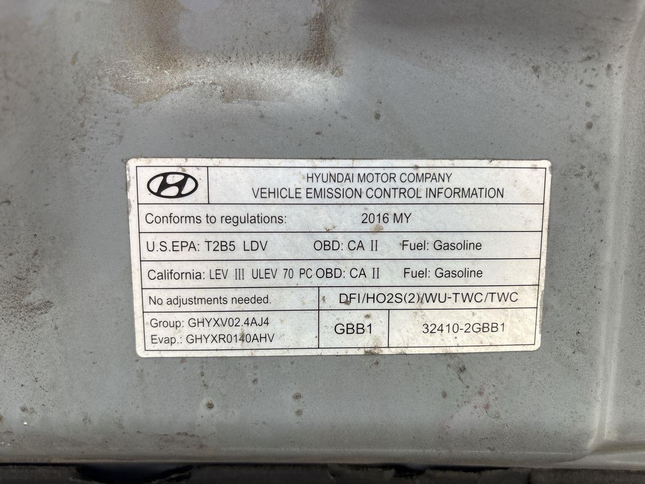 Hyundai Sonata 4dr Sdn 2.4L Limited 2016