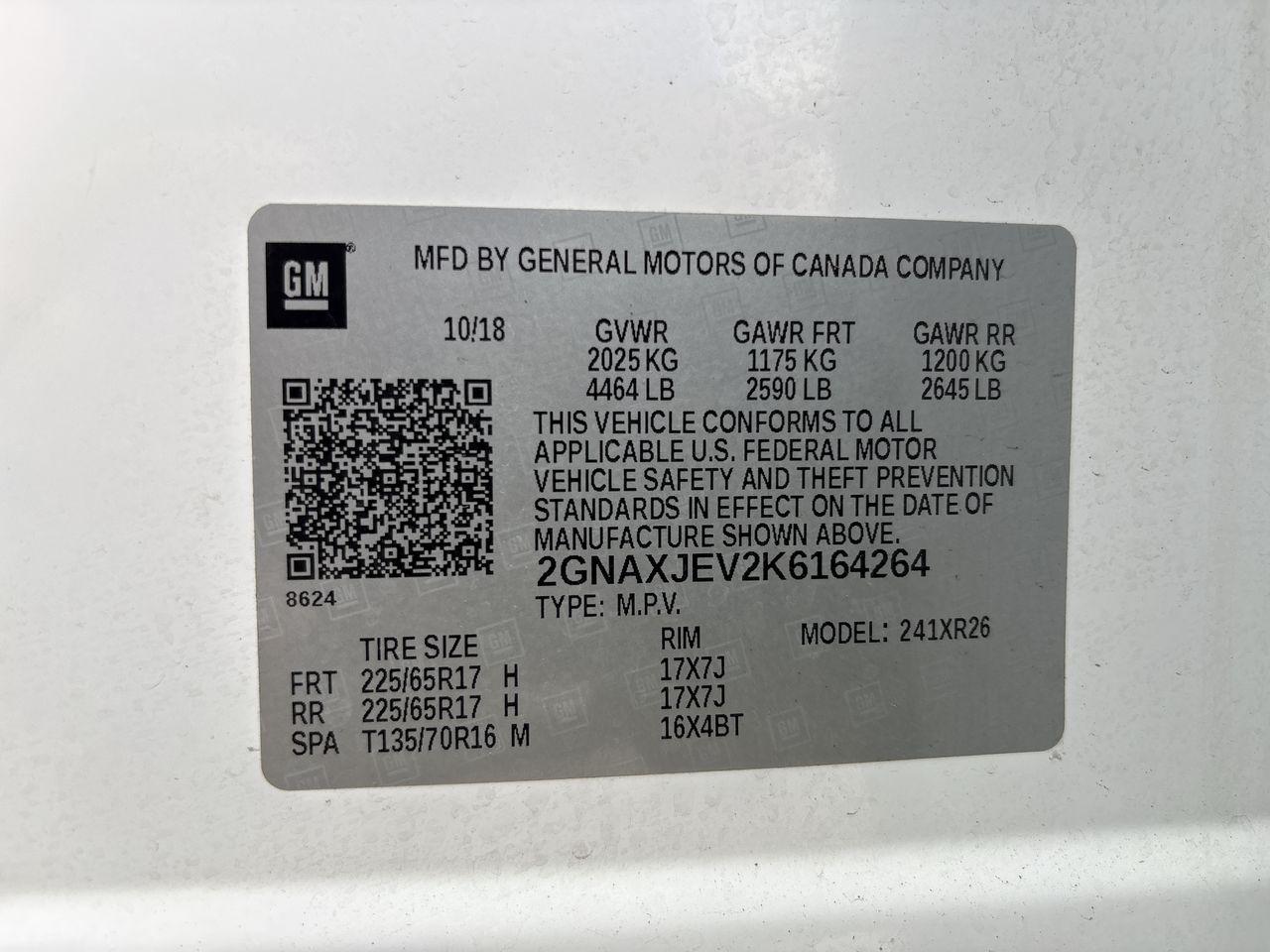 Chevrolet Equinox FWD 4dr LT w/2FL 2019