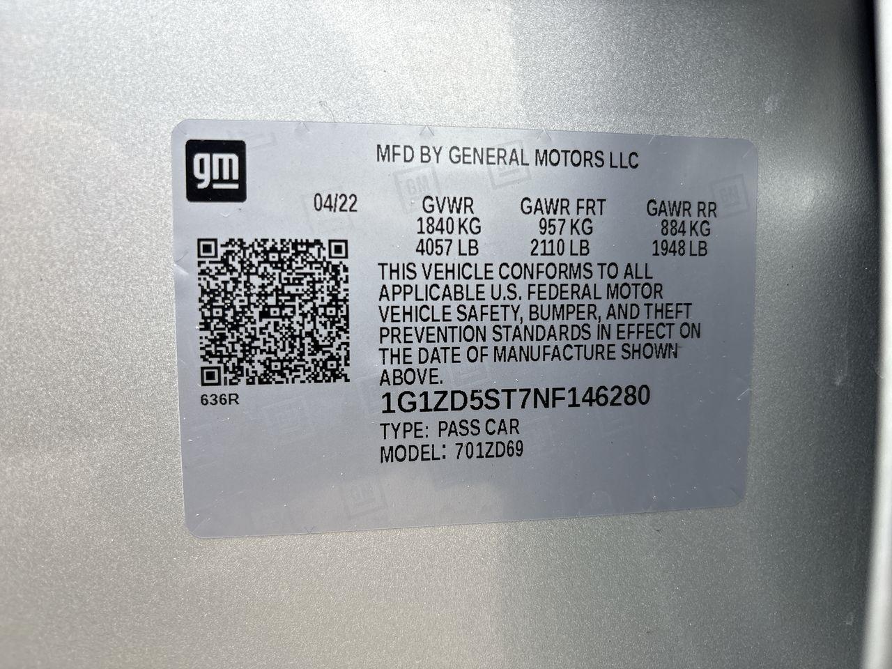 Chevrolet Malibu 4dr Sdn LT 2022