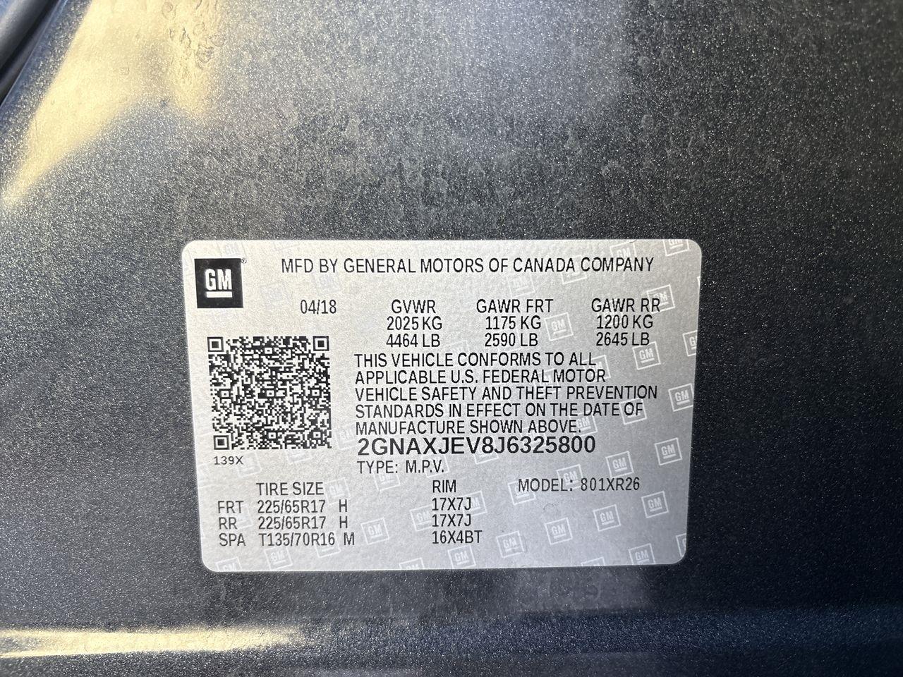 Chevrolet Equinox FWD 4dr LT w/1LT 2018