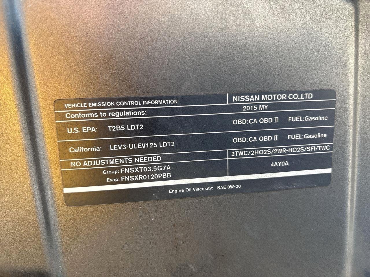 Nissan Quest 4dr S 2015